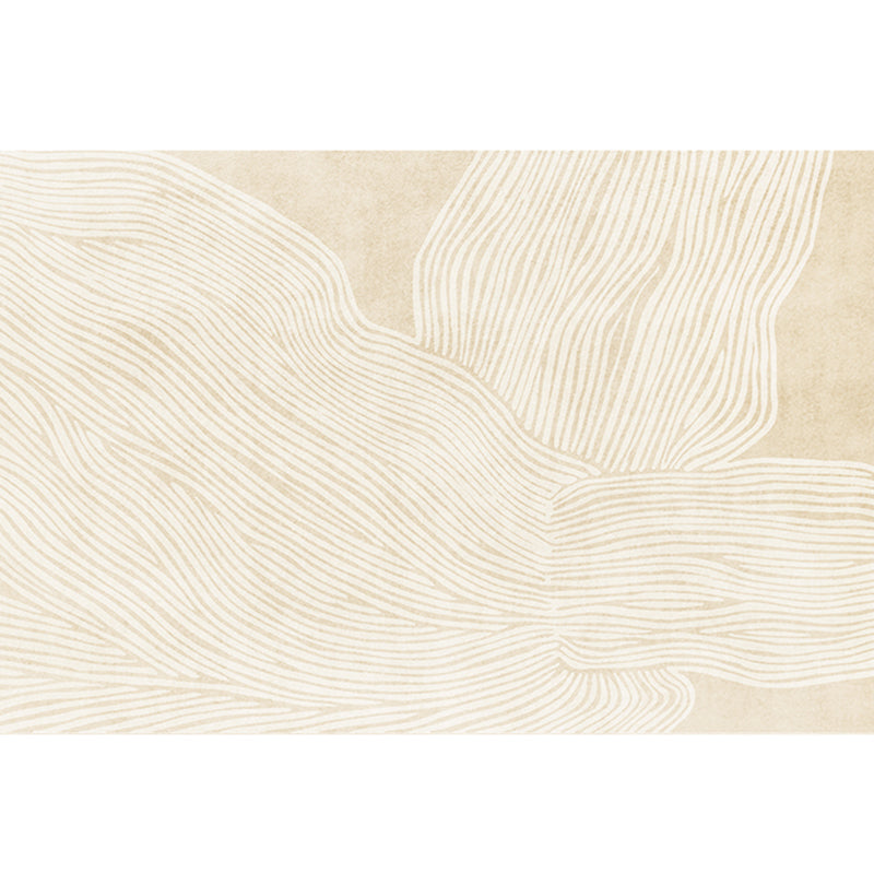 Modern Home Decoration Rug Beige Abstract Printed Area Carpet Cotton Blend Non-Slip Machine Washable Rug Beige Design 1 Clearhalo 'Area Rug' 'Rug' 2225271