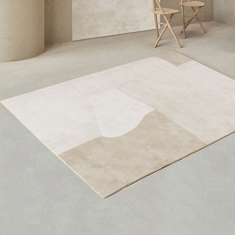 Creative Decoration Rug Apricot Abstract Printed Area Carpet Polypropylene Non-Slip Backing Pet Friendly Rug Clearhalo 'Area Rug' 'Rug' 2225293