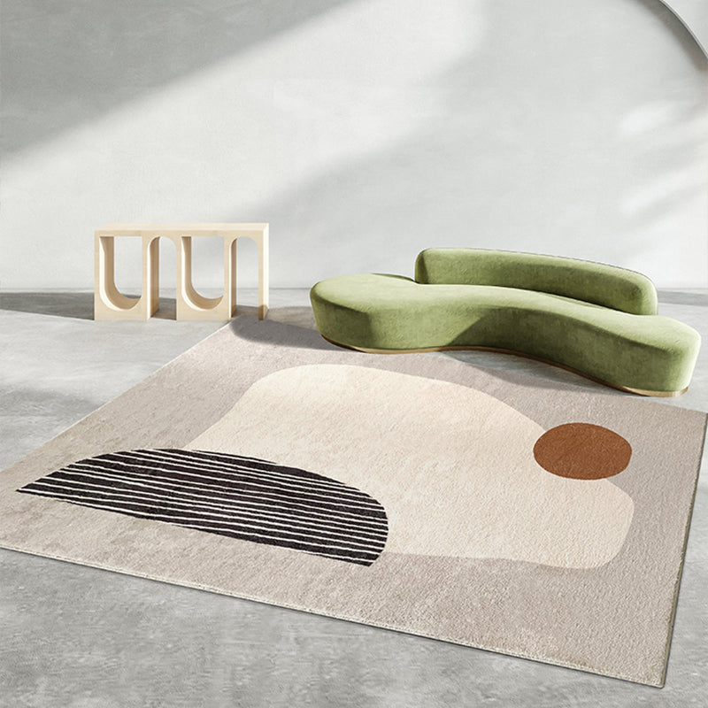 Gray Bedroom Rug Modern Abstract Printed Area Carpet Polyster Non-Slip Backing Washable Indoor Rug Clearhalo 'Area Rug' 'Rug' 2225322