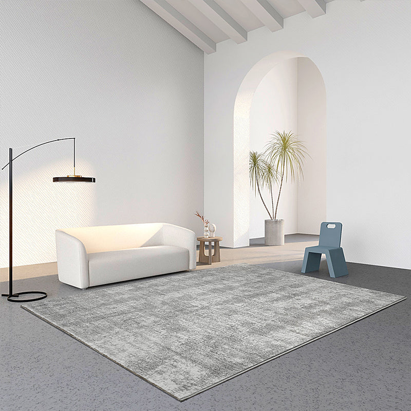 Gray Home Decor Rug Novelty Abstract Pattern Carpet Cotton Blend Pet Friendly Anti-Slip Area Rug Grey Design 1 Clearhalo 'Area Rug' 'Rug' 2225336