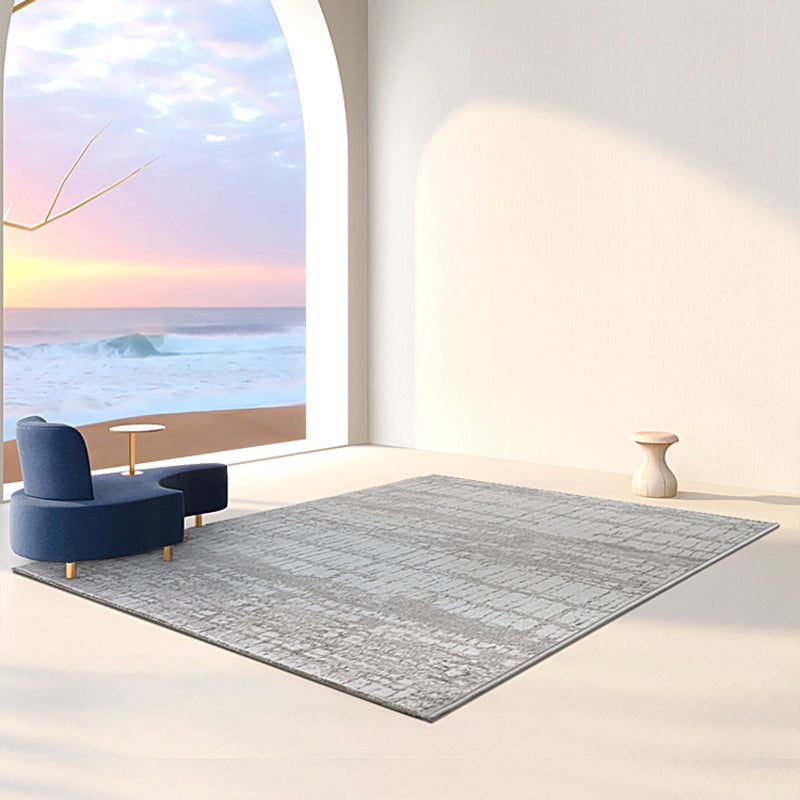 Gray Home Decor Rug Novelty Abstract Pattern Carpet Cotton Blend Pet Friendly Anti-Slip Area Rug Clearhalo 'Area Rug' 'Rug' 2225339