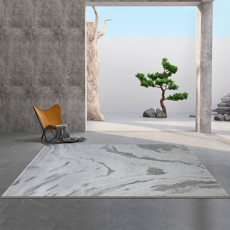 Gray Home Decor Rug Novelty Abstract Pattern Carpet Cotton Blend Pet Friendly Anti-Slip Area Rug Grey Design 5 Clearhalo 'Area Rug' 'Rug' 2225342