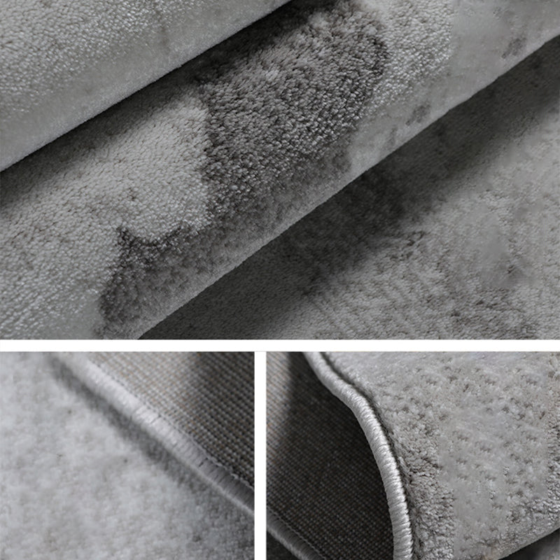 Gray Home Decor Rug Novelty Abstract Pattern Carpet Cotton Blend Pet Friendly Anti-Slip Area Rug Clearhalo 'Area Rug' 'Rug' 2225343