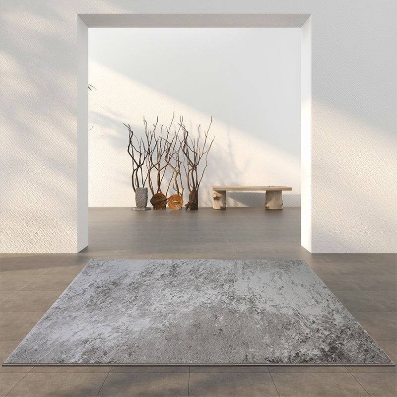 Gray Home Decor Rug Novelty Abstract Pattern Carpet Cotton Blend Pet Friendly Anti-Slip Area Rug Grey Design 7 Clearhalo 'Area Rug' 'Rug' 2225345