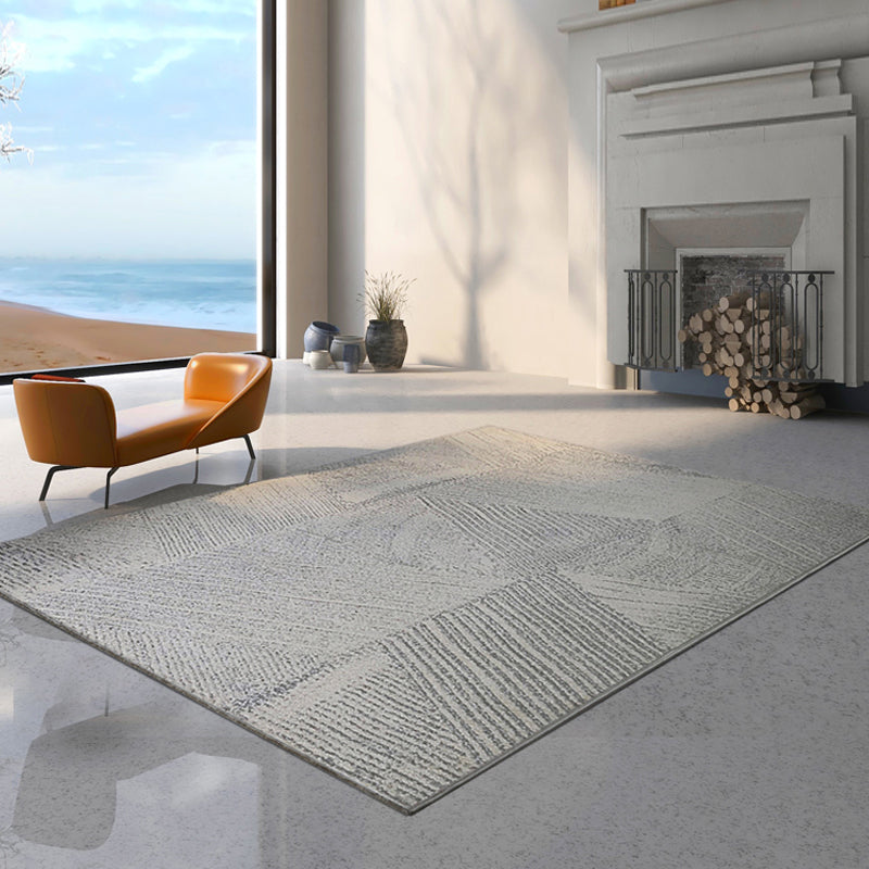 Designer Bedroom Rug Gray Abstract Printed Indoor Rug Cotton Blend Washable Anti-Slip Backing Area Carpet Clearhalo 'Area Rug' 'Rug' 2225350