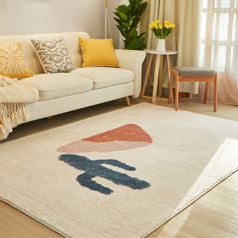 Cute Living Room Rug Multi-Color Colorblock Indoor Rug Cotton Blend Anti-Slip Easy Care Carpet Blue Clearhalo 'Area Rug' 'Rug' 2225381