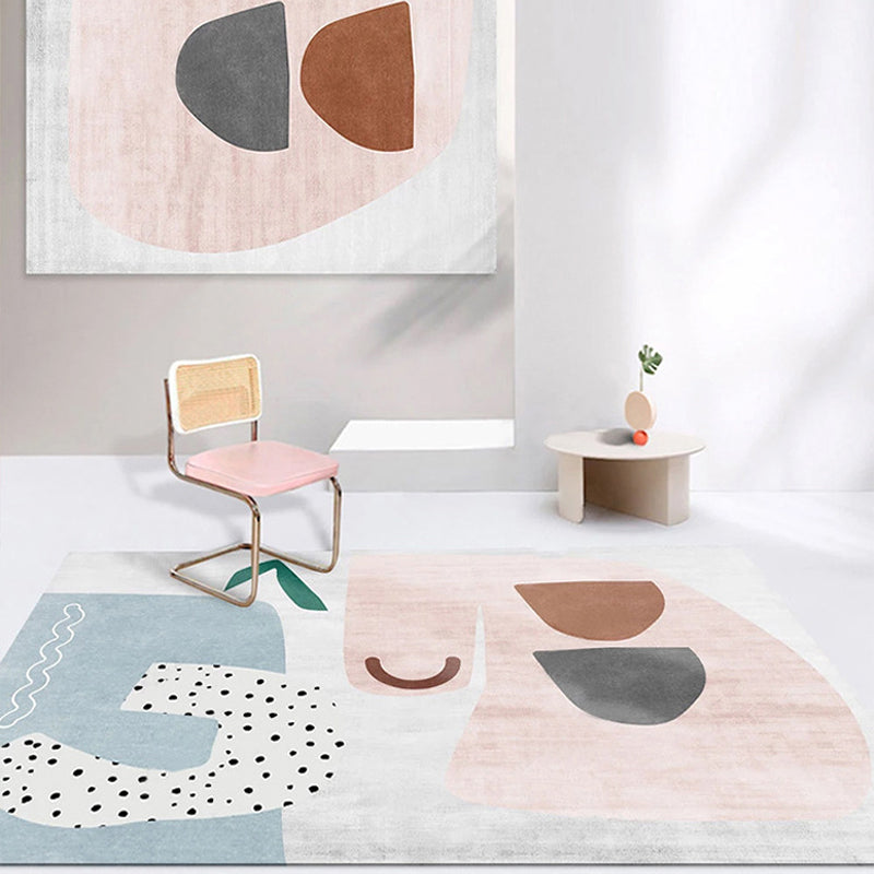 Multi Colored Trendy Rug Polypropylene Colorblock Area Carpet Non-Slip Backing Indoor for Bedroom Clearhalo 'Area Rug' 'Rug' 2225385