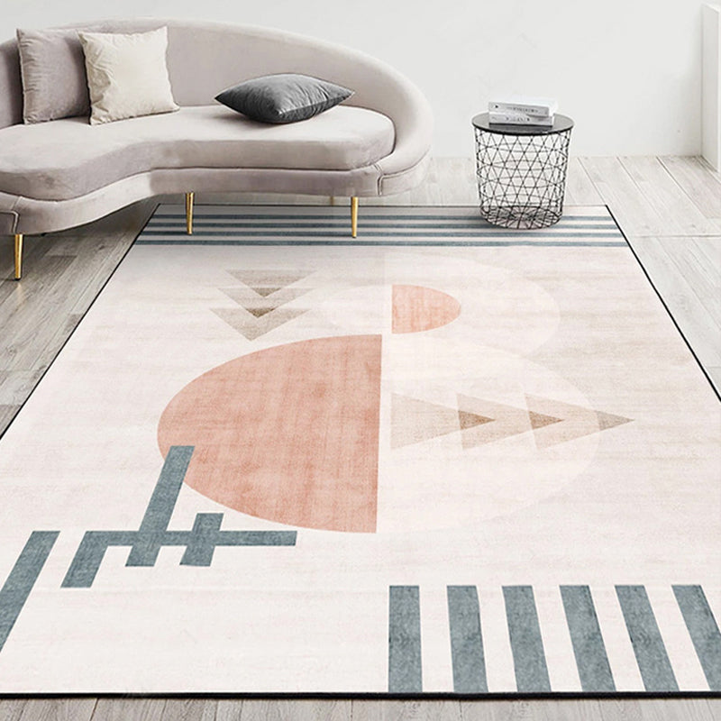 Multi Colored Trendy Rug Polypropylene Colorblock Area Carpet Non-Slip Backing Indoor for Bedroom Light Brown Clearhalo 'Area Rug' 'Rug' 2225391