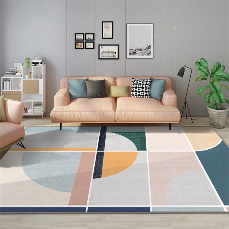 Western Home Decor Rug Multi-Color Colorblocked Area Carpet Synthetics Pet Friendly Anti-Slip Rug Light Blue Clearhalo 'Area Rug' 'Rug' 2225404
