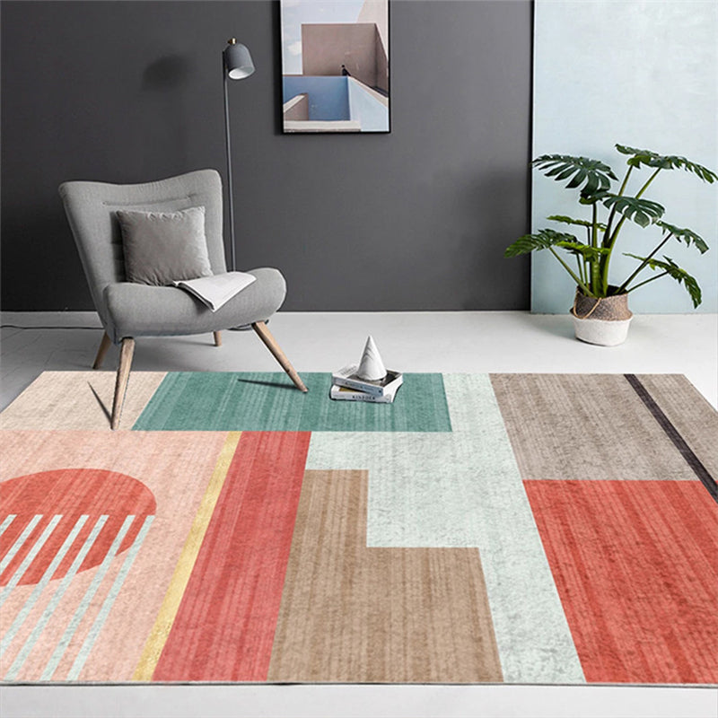 Western Home Decor Rug Multi-Color Colorblocked Area Carpet Synthetics Pet Friendly Anti-Slip Rug Light Brown Clearhalo 'Area Rug' 'Rug' 2225409