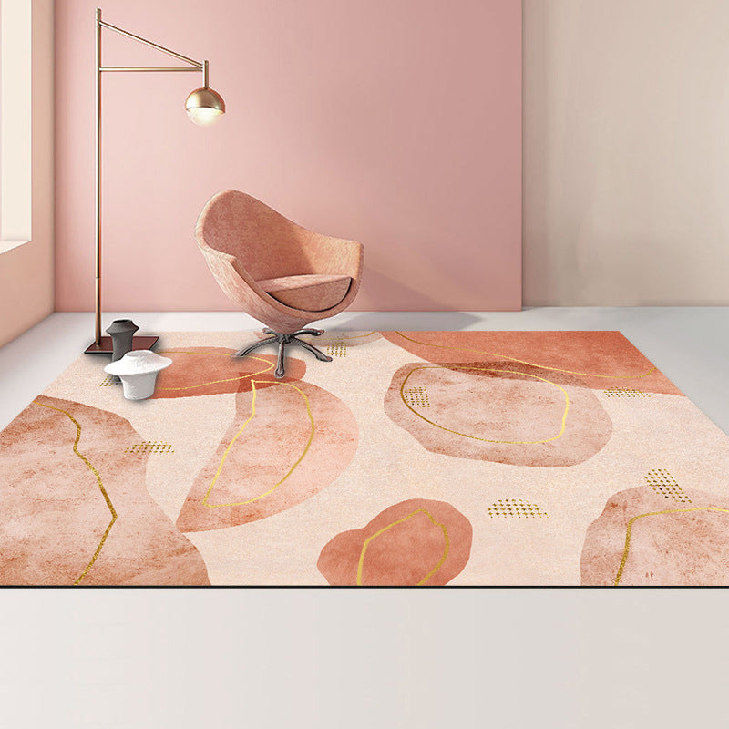 Casual Colorblock Rug Multi-Color Polyster Area Carpet Non-Slip Backing Easy Care Indoor Rug for Home Decor Yellow-Red Clearhalo 'Area Rug' 'Rug' 2225425