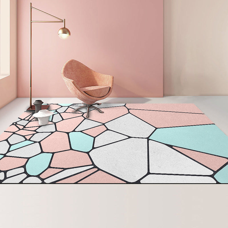Casual Colorblock Rug Multi-Color Polyster Area Carpet Non-Slip Backing Easy Care Indoor Rug for Home Decor Clearhalo 'Area Rug' 'Rug' 2225427