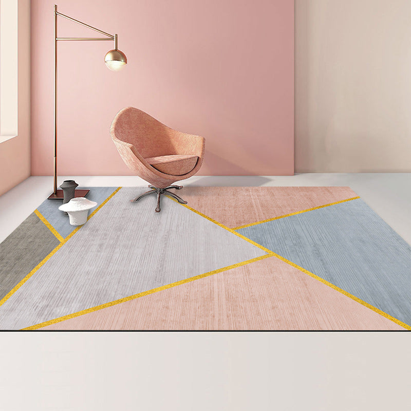 Casual Colorblock Rug Multi-Color Polyster Area Carpet Non-Slip Backing Easy Care Indoor Rug for Home Decor Clearhalo 'Area Rug' 'Rug' 2225428