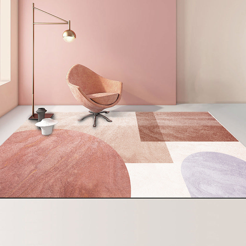 Casual Colorblock Rug Multi-Color Polyster Area Carpet Non-Slip Backing Easy Care Indoor Rug for Home Decor Orange Pink Clearhalo 'Area Rug' 'Rug' 2225431
