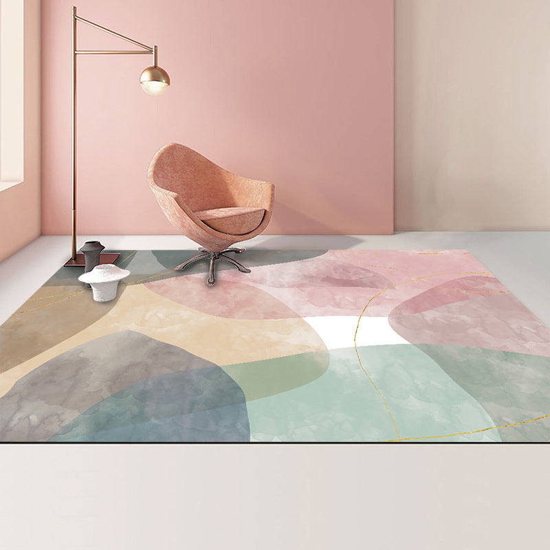 Casual Colorblock Rug Multi-Color Polyster Area Carpet Non-Slip Backing Easy Care Indoor Rug for Home Decor Light Green Clearhalo 'Area Rug' 'Rug' 2225434