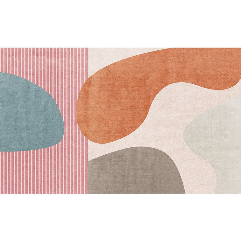 Multi Colored Western Rug Polypropylene Color Block Print Area Carpet Anti-Slip Backing Washable Rug for Bedroom Clearhalo 'Area Rug' 'Rug' 2225439