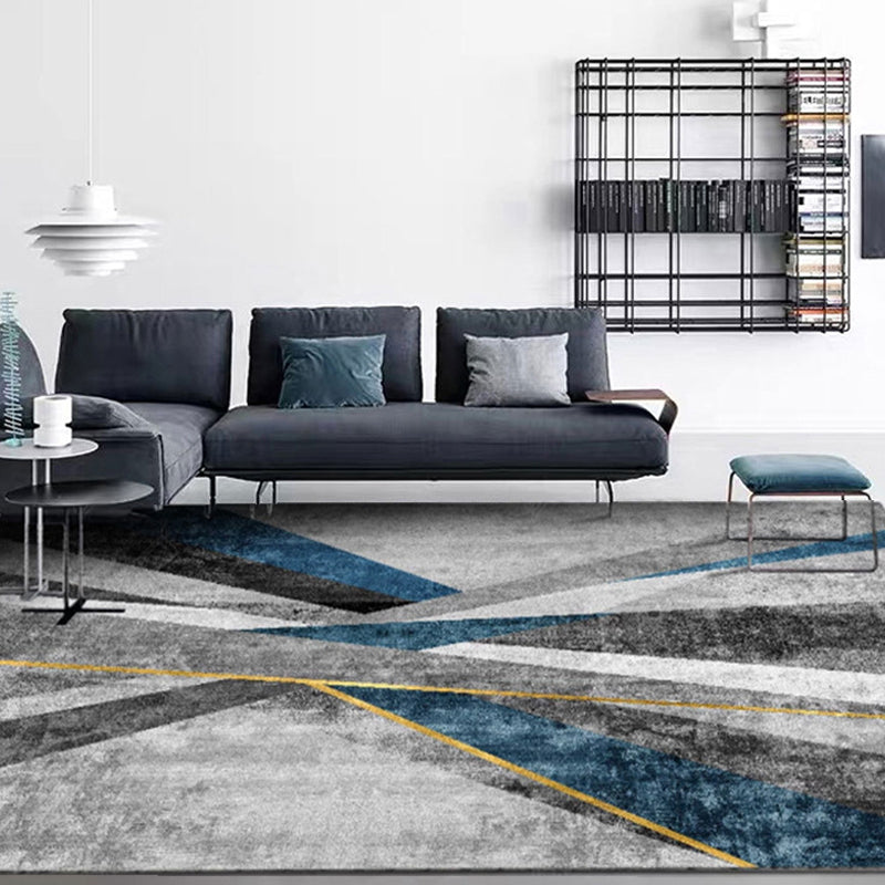 Multi Colored Western Rug Polypropylene Color Block Print Area Carpet Anti-Slip Backing Washable Rug for Bedroom Clearhalo 'Area Rug' 'Rug' 2225441