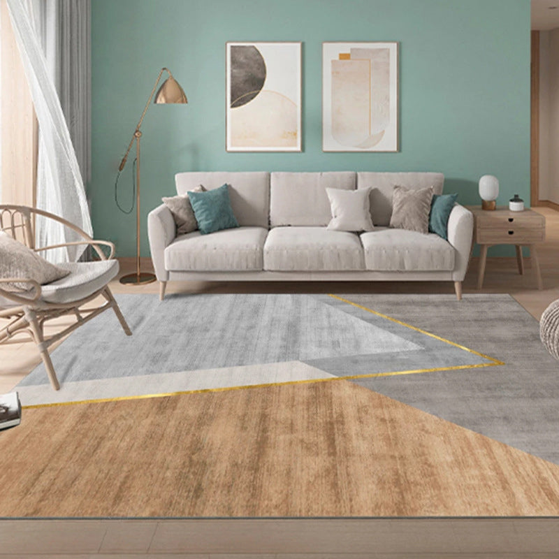 Multi Colored Western Rug Polypropylene Color Block Print Area Carpet Anti-Slip Backing Washable Rug for Bedroom Clearhalo 'Area Rug' 'Rug' 2225444