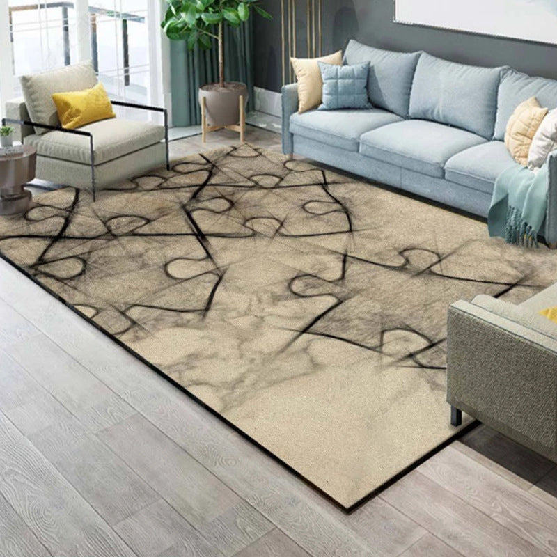 Multi Colored Western Rug Polypropylene Color Block Print Area Carpet Anti-Slip Backing Washable Rug for Bedroom Clearhalo 'Area Rug' 'Rug' 2225454
