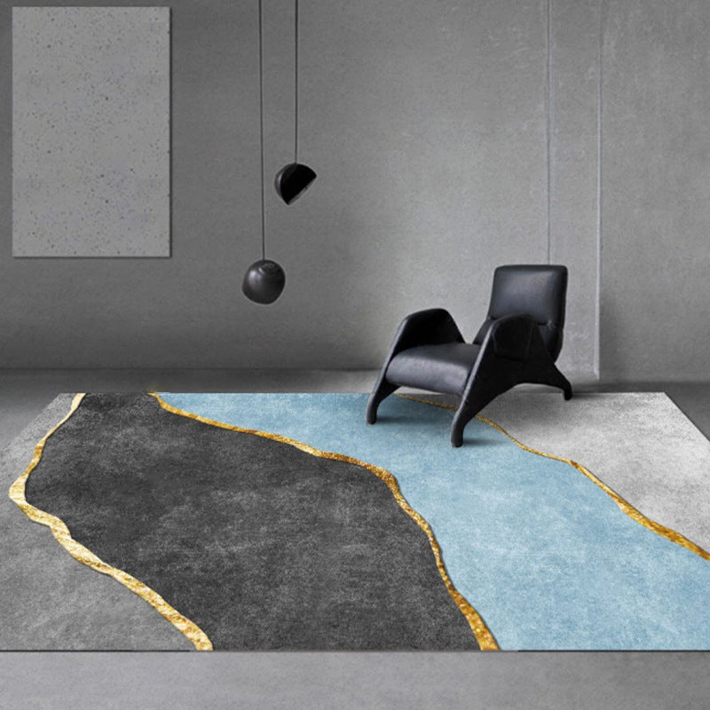 Multi Colored Western Rug Polypropylene Color Block Print Area Carpet Anti-Slip Backing Washable Rug for Bedroom Clearhalo 'Area Rug' 'Rug' 2225455