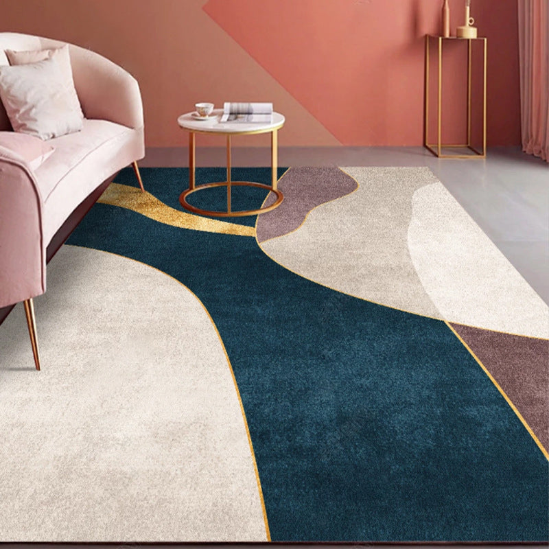 Multi Colored Western Rug Polypropylene Color Block Print Area Carpet Anti-Slip Backing Washable Rug for Bedroom Clearhalo 'Area Rug' 'Rug' 2225456