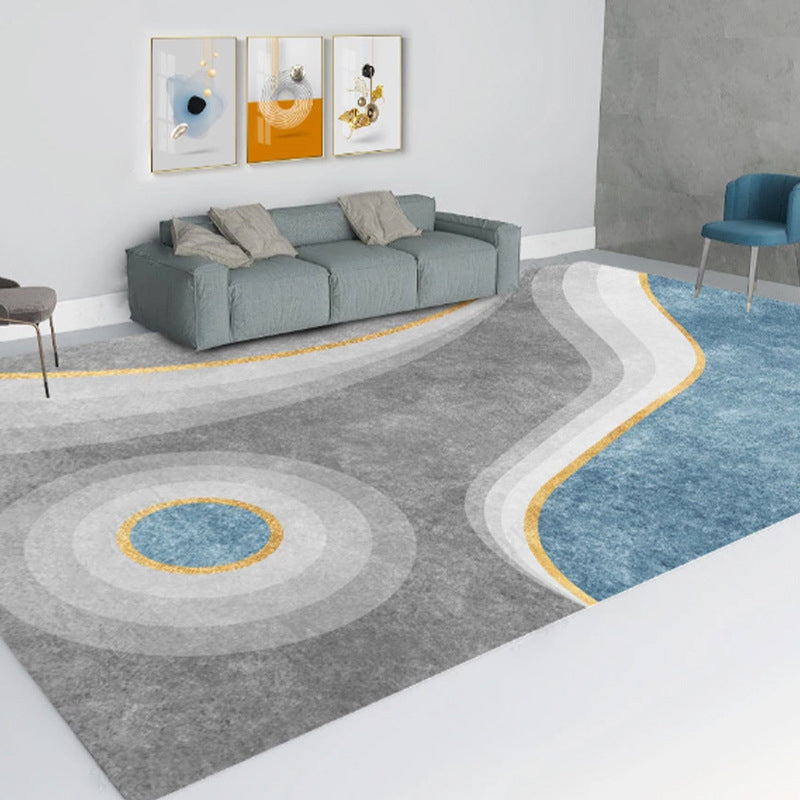 Multi Colored Western Rug Polypropylene Color Block Print Area Carpet Anti-Slip Backing Washable Rug for Bedroom Clearhalo 'Area Rug' 'Rug' 2225458