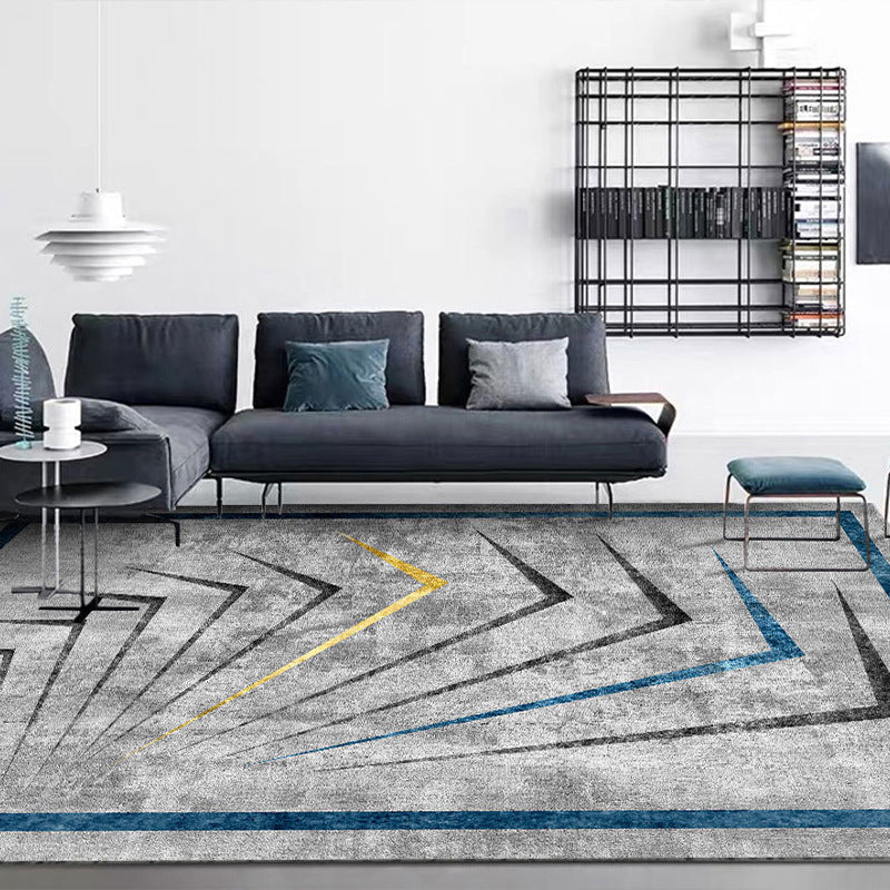 Multi Colored Western Rug Polypropylene Color Block Print Area Carpet Anti-Slip Backing Washable Rug for Bedroom Clearhalo 'Area Rug' 'Rug' 2225470