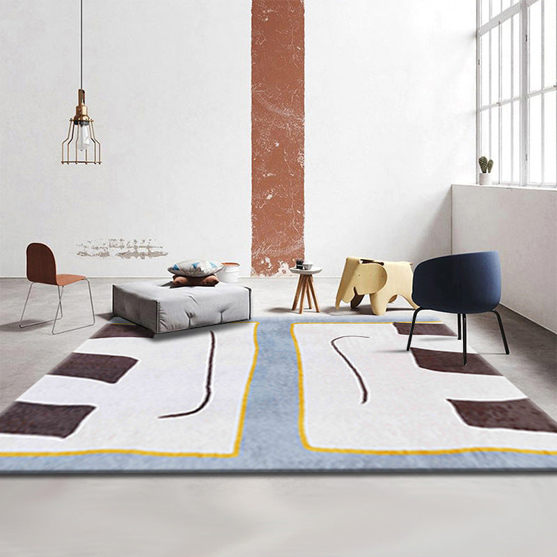 Simple Luxury Rug Multi-Colored Colorblock Carpet Pet Friendly Stain-Resistant Indoor Rug for Living Room Light Blue Clearhalo 'Area Rug' 'Rug' 2225480