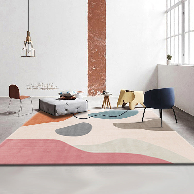Simple Luxury Rug Multi-Colored Colorblock Carpet Pet Friendly Stain-Resistant Indoor Rug for Living Room Yellow-Red Clearhalo 'Area Rug' 'Rug' 2225484