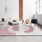 Simple Luxury Rug Multi-Colored Colorblock Carpet Pet Friendly Stain-Resistant Indoor Rug for Living Room White-Pink Clearhalo 'Area Rug' 'Rug' 2225485