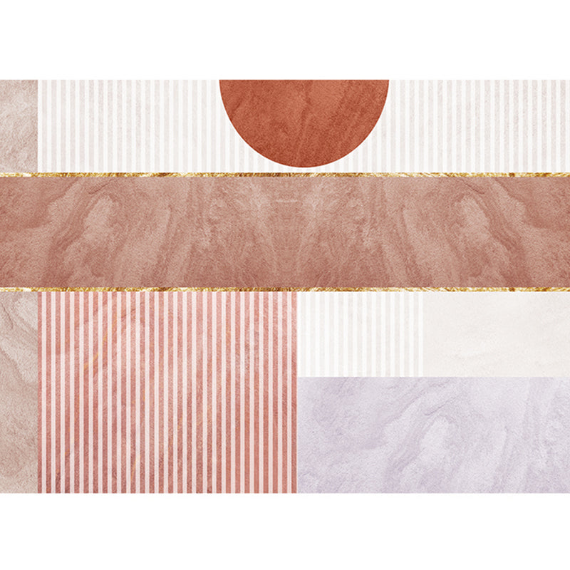 Modern Living Room Rug Morandi Color Colorblock Area Carpet Synthetics Non-Slip Washable Rug Light Purple Clearhalo 'Area Rug' 'Rug' 2225501