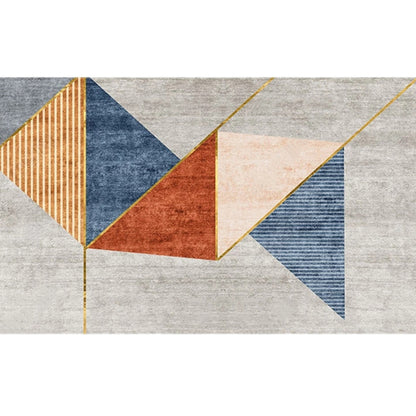 Modern Living Room Rug Morandi Color Colorblock Area Carpet Synthetics Non-Slip Washable Rug Light Gray Clearhalo 'Area Rug' 'Rug' 2225503