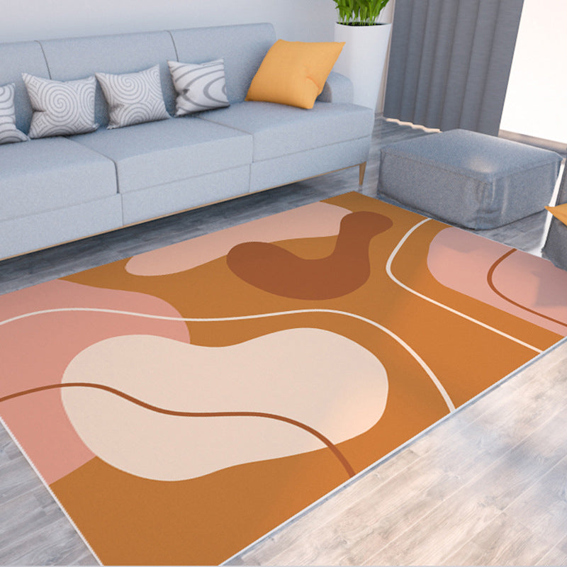 Morandi Color Colorblock Rug Polypropylene Southwestern Rug Stain-Resistant Anti-Slip Backing Carpet for Room Camel Clearhalo 'Area Rug' 'Rug' 2225512