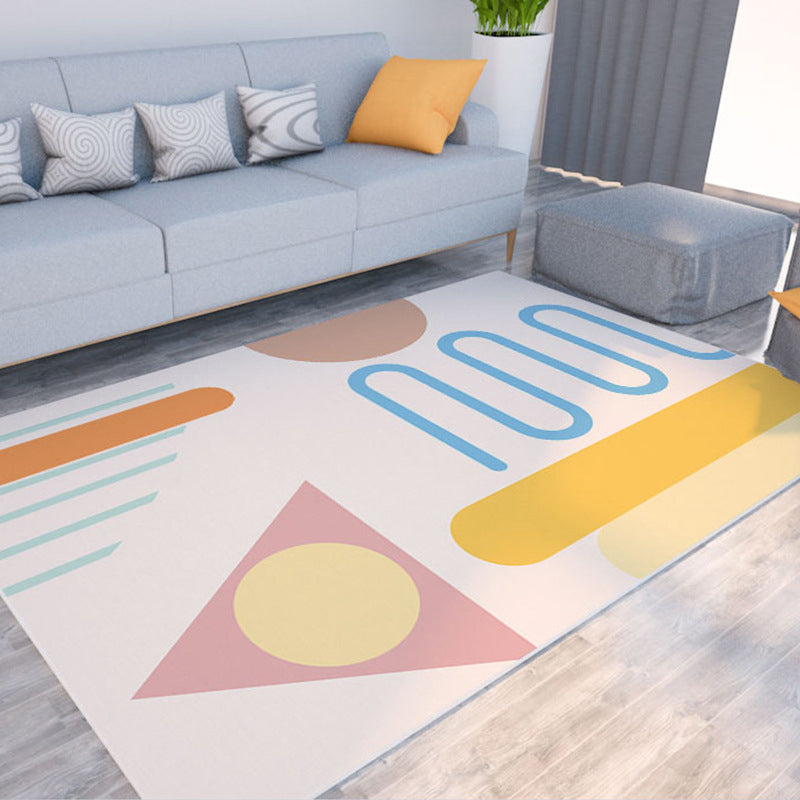 Morandi Color Colorblock Rug Polypropylene Southwestern Rug Stain-Resistant Anti-Slip Backing Carpet for Room Blue-Yellow Clearhalo 'Area Rug' 'Rug' 2225514