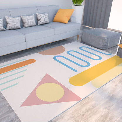 Morandi Color Colorblock Rug Polypropylene Southwestern Rug Stain-Resistant Anti-Slip Backing Carpet for Room Blue-Yellow Clearhalo 'Area Rug' 'Rug' 2225514