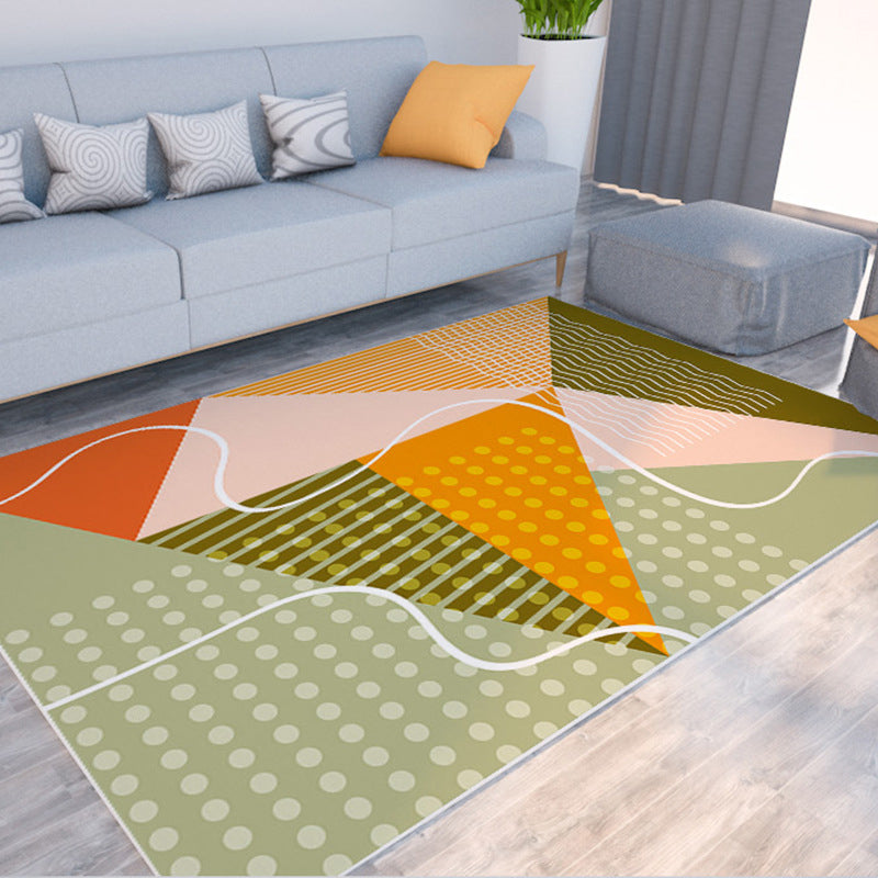 Morandi Color Colorblock Rug Polypropylene Southwestern Rug Stain-Resistant Anti-Slip Backing Carpet for Room Green Clearhalo 'Area Rug' 'Rug' 2225517