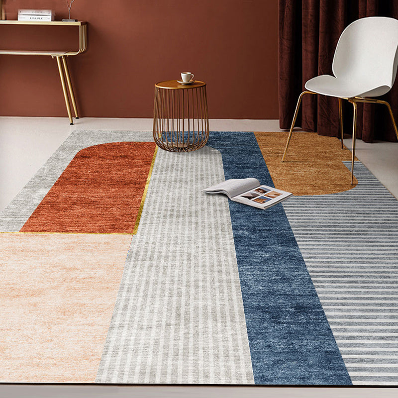 Glam Abstract Print Rug Multi-Color Cotton Blend Carpet Pet Friendly Easy Care Indoor Rug for Living Room Ginger Clearhalo 'Area Rug' 'Rug' 2225531