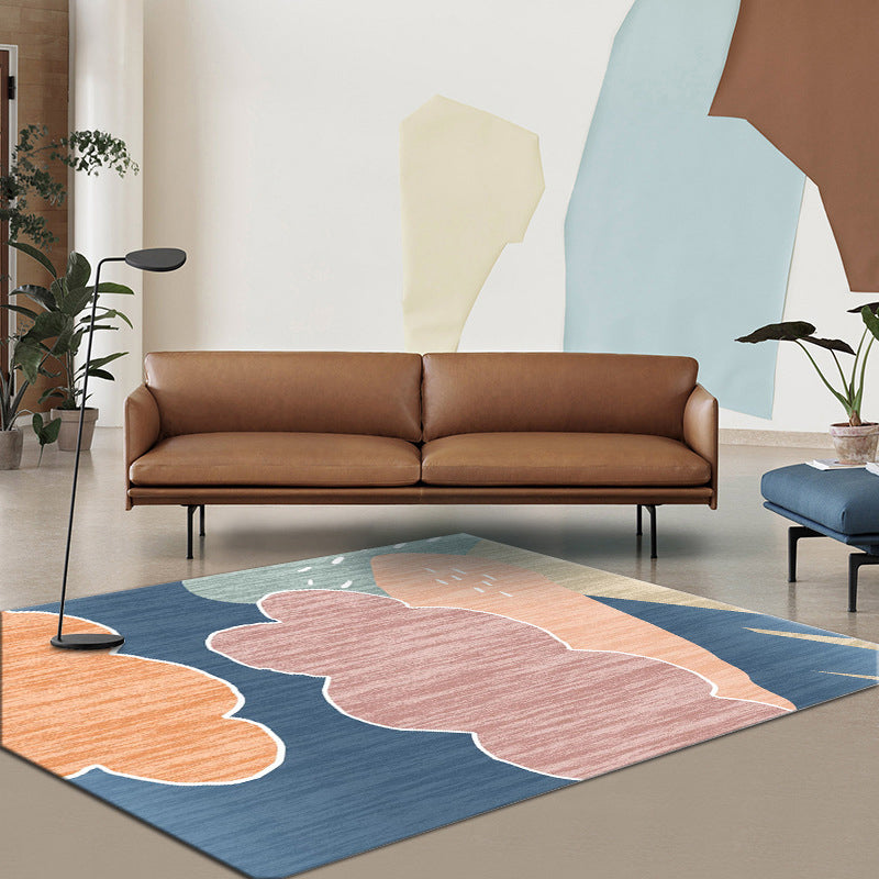 Simple Color Block Rug Multi-Color Polyster Area Carpet Non-Slip Backing Machine Washable Rug for Bedroom Clearhalo 'Area Rug' 'Rug' 2225537