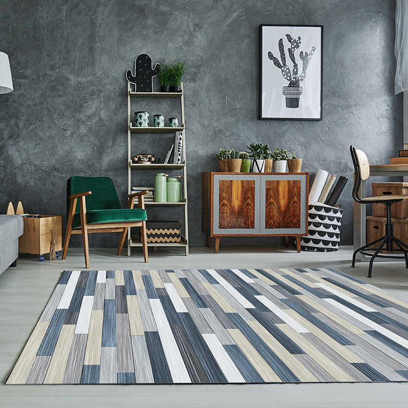 Simple Color Block Rug Multi-Color Polyster Area Carpet Non-Slip Backing Machine Washable Rug for Bedroom Clearhalo 'Area Rug' 'Rug' 2225557