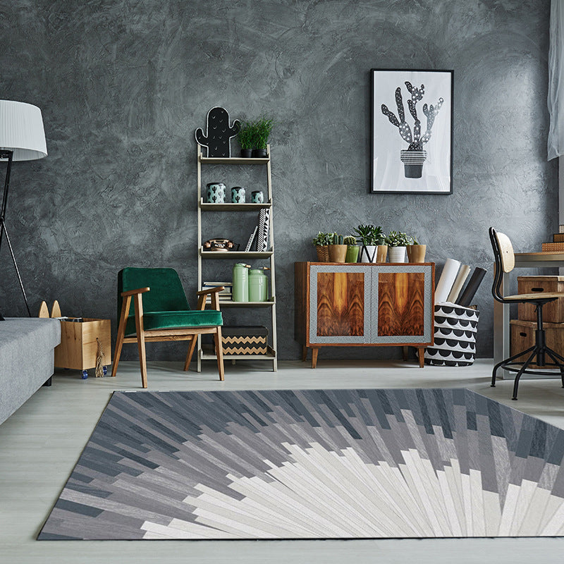 Simple Color Block Rug Multi-Color Polyster Area Carpet Non-Slip Backing Machine Washable Rug for Bedroom Clearhalo 'Area Rug' 'Rug' 2225558