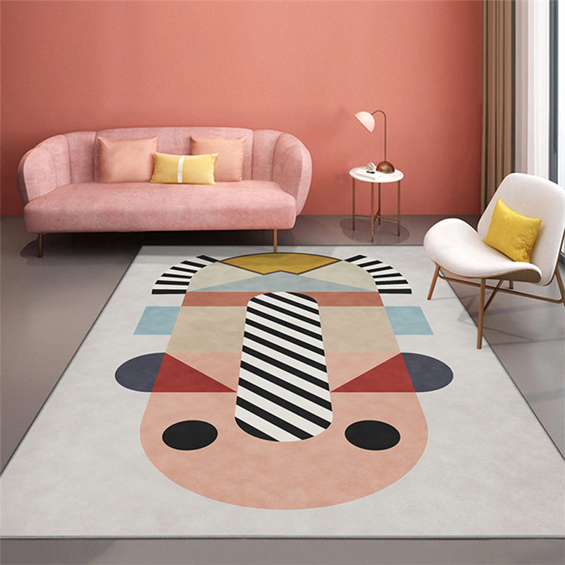 Multi-Color Living Room Rug Relaxing Colorblock Indoor Rug Polypropylene Anti-Slip Pet Friendly Carpet Black Clearhalo 'Area Rug' 'Rug' 2225565
