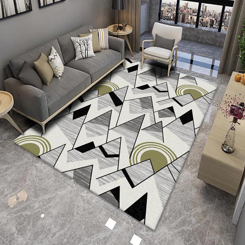 Modern Living Room Rug Multi Color Colorblock Area Carpet Polyster Non-Slip Machine Washable Rug Clearhalo 'Area Rug' 'Rug' 2225600