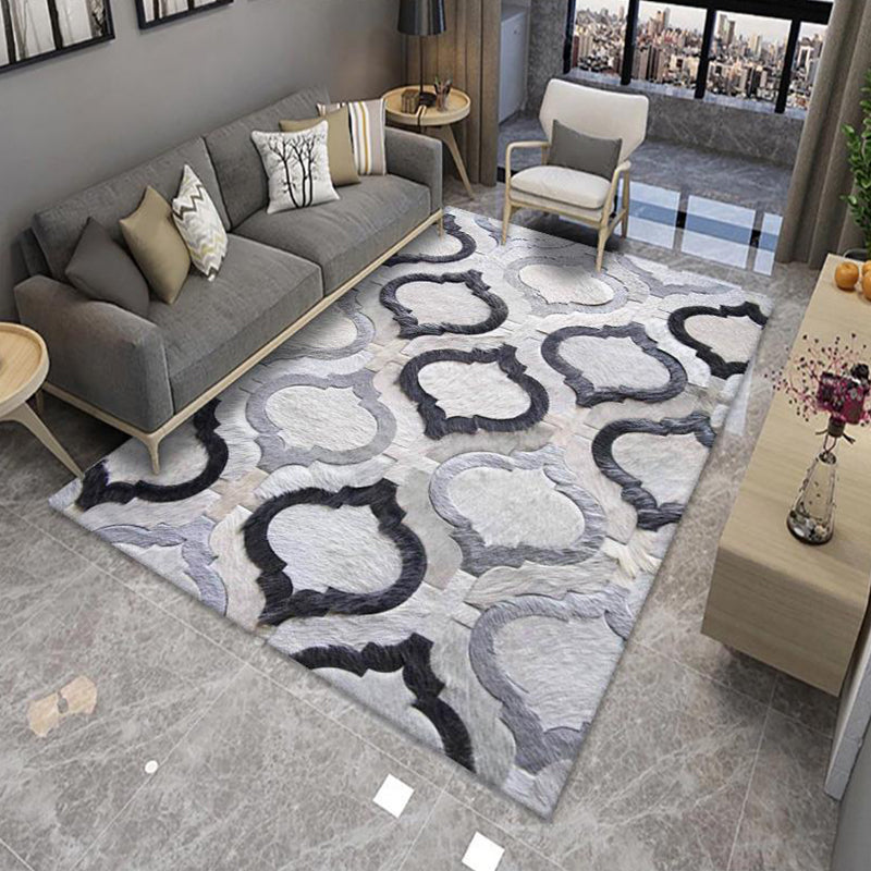 Modern Living Room Rug Multi Color Colorblock Area Carpet Polyster Non-Slip Machine Washable Rug Clearhalo 'Area Rug' 'Rug' 2225606