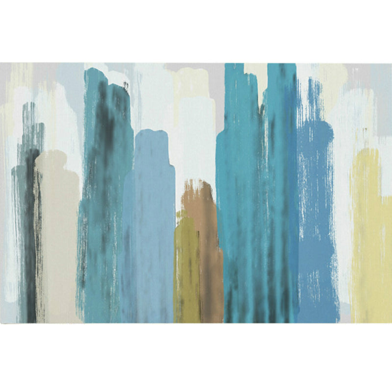 Southwestern Colorblock Rug Multi-Colored Synthetics Area Carpet Pet Friendly Washable Rug for Decoration Sky Blue Clearhalo 'Area Rug' 'Rug' 2225623