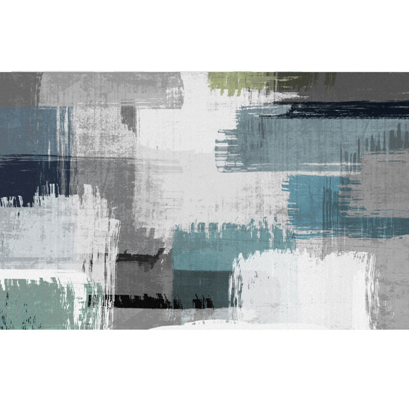 Southwestern Colorblock Rug Multi-Colored Synthetics Area Carpet Pet Friendly Washable Rug for Decoration Gray-Blue Clearhalo 'Area Rug' 'Rug' 2225639
