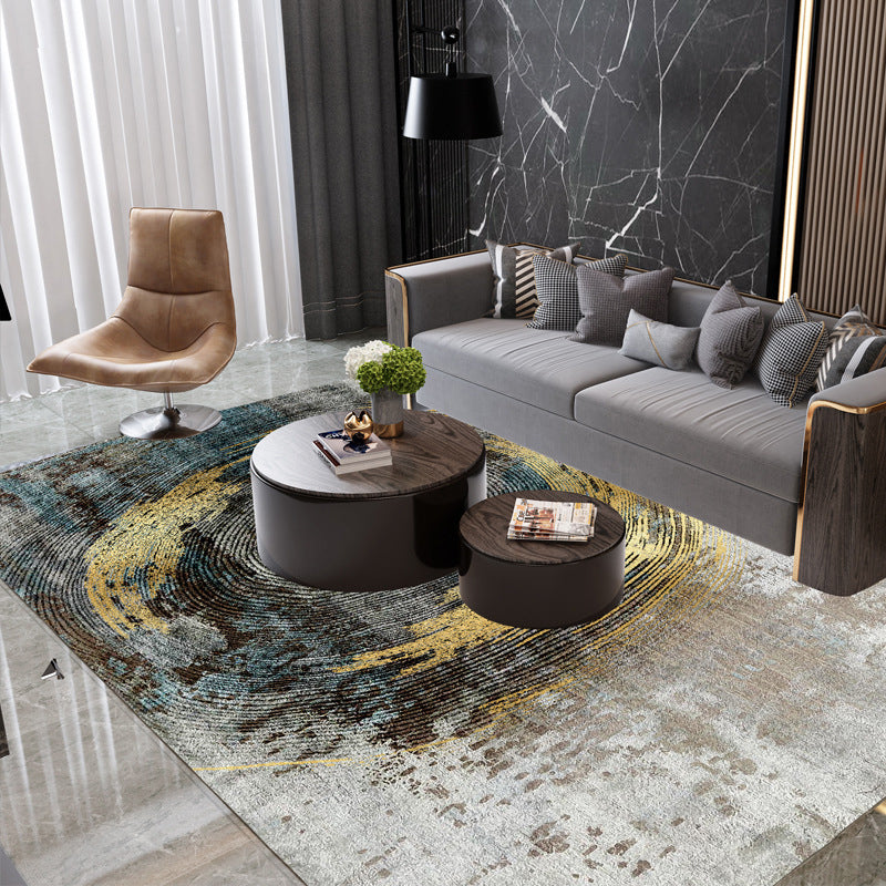 Casual Multi Color Colorblock Rug Polypropylene Nordic Indoor Rug Non-Slip Pet Friendly Carpet for Decor Coffee Clearhalo 'Area Rug' 'Rug' 2225646