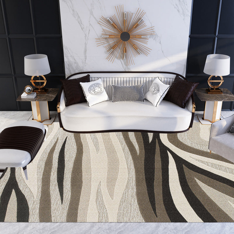 Casual Multi Color Colorblock Rug Polypropylene Nordic Indoor Rug Non-Slip Pet Friendly Carpet for Decor Brown Clearhalo 'Area Rug' 'Rug' 2225648