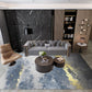Casual Multi Color Colorblock Rug Polypropylene Nordic Indoor Rug Non-Slip Pet Friendly Carpet for Decor Blue-Yellow Clearhalo 'Area Rug' 'Rug' 2225653