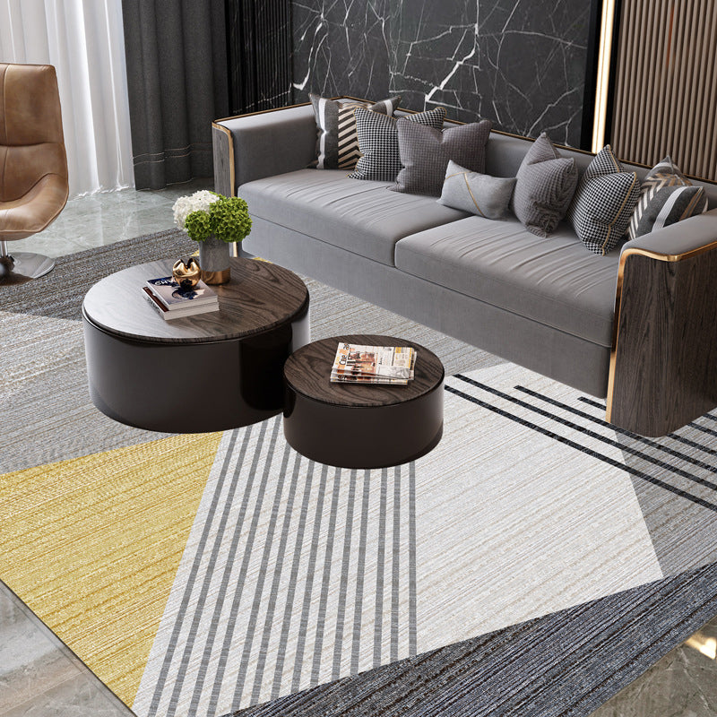 Casual Multi Color Colorblock Rug Polypropylene Nordic Indoor Rug Non-Slip Pet Friendly Carpet for Decor Dark Gray Clearhalo 'Area Rug' 'Rug' 2225655