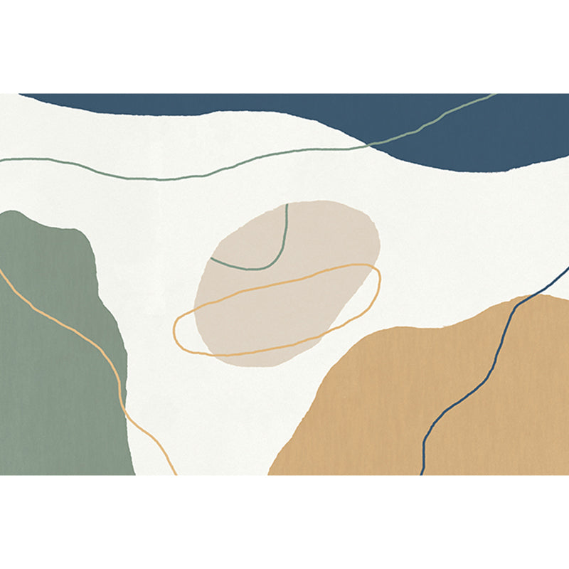 Morandi Color Western Rug Cotton Blend Colorblock Area Carpet Non-Slip Backing Washable Rug for Bedroom Ginger Clearhalo 'Area Rug' 'Rug' 2225670